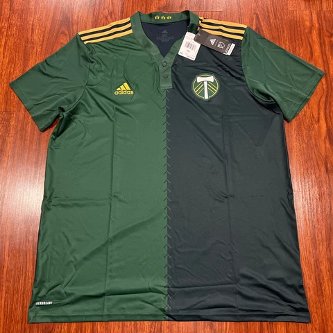 2021-22 Adidas Men’s Portland Timbers Home Soccer Jersey 2XL XXL MLS US Cover