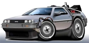Delorean DMC Back to the Future Classic Exotic Car Art Print NEW - Picture 1 of 1