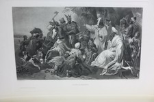 Original 1880's Gravure Print / Engraving - "Harun Al-Raschid" - J. Kockert USA