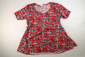 Girls LulaRoe Red Floral Dress Size XS EUC - Picture 1 of 4