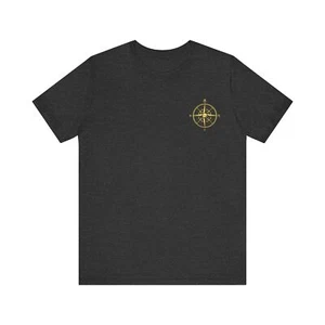 Minimal Compass Unisex Jersey Short Sleeve Tee - Picture 1 of 9