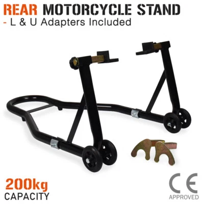 Motorcycle Stand REAR Motorbike Lift Heavy Duty Paddock Carrier Fork Bike Hoist - image 1 of 4