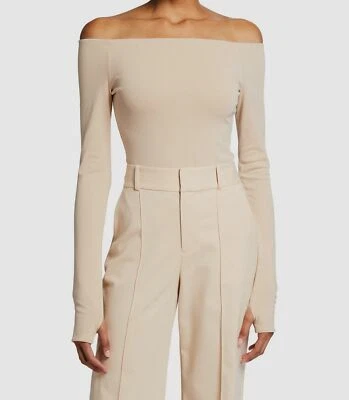 $225 Alice + Olivia женщин бежевый длинным рукавом с плеча боди XSmall - Изображение 1 из 3