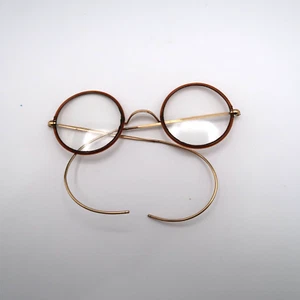 Windsor Glasses Bifocals Celluloid Brown Wrapped Lennon Frames Vintage - Picture 1 of 7
