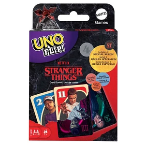 UNO FLIP! STRANGER THINGS MATTEL CARD GAME GIFT NETFLIX MAN CAVE CHRISTMAS GIFT - Picture 1 of 1