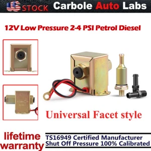 Inline Electric Fuel Pump Universal DC 12V Low Pressure 2.5-4 PSI Petrol Diesel - Picture 1 of 12