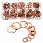 200 Pieces Washers Solid Copper Sump Plug Assorted Engine Seal Washer Set 9 Size
