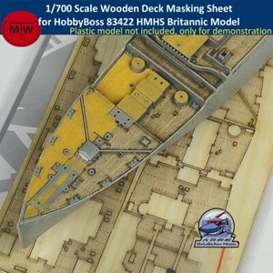 1/700 Wooden Deck Masking Sheet for HobbyBoss 83422 HMHS Britannic Model Kit - Picture 1 of 7