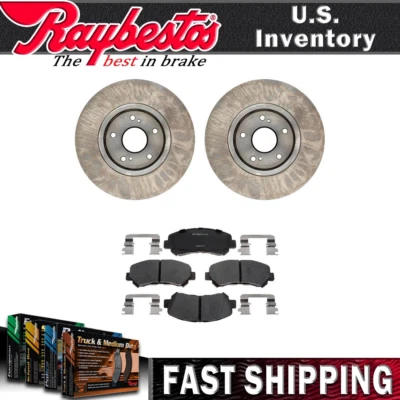 Front Kit Brake Rotors Ceramic Brake Pads Hardware For 2010-2013 Suzuki Kizashi - Изображение 1 из 4