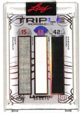 2021 Leaf Ultimate Sports Mariano Rivera Lee Smith Hoyt Wilhelm /15 jersey card