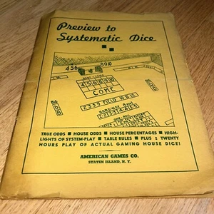 1939 PREVIEW TO SYSTEMATIC DICE from American Games Co. STATEN ISLAND N.Y. - Picture 1 of 12