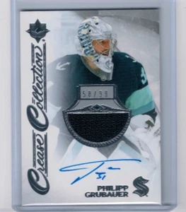 2023-24 Ultimate Collection Philipp Grubauer Crease Collection Auto #'ed 58/99 - Picture 1 of 1