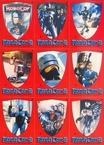 Robocop 2 Movie 1990 Topps Complete Puzzle Sticker Card Set of 11