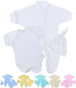 Juego de 3 piezas de ropa de bebé prematura BabyPrem Chaleco y sombrero 1 lb -7,5 lb - Imagen 1 de 13