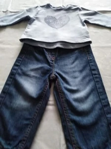 TomTailor- Set- Jeans blau+ Langarmshirt Hellblau-Größe 62-68_Sonderangebot- - Bild 1 von 5