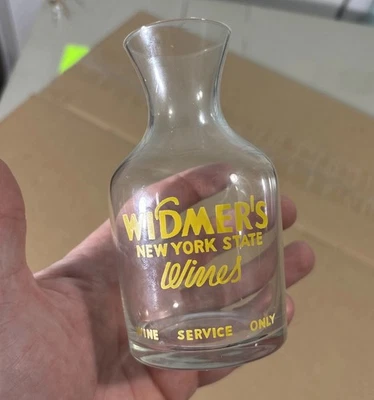 Vintage Widmer's Wine Carafe New York State Wines Glass Advertising - Image 1 of 4