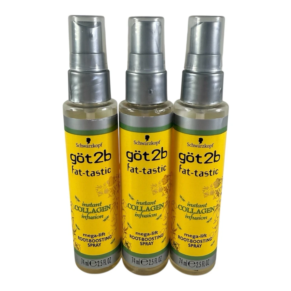 3x Raro got2b Fat-tastic Infusión Instantánea de Colágeno Mega-lift Root Boost Spray Foto 1 de 2