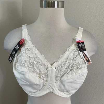 Sujetador Lilyette By Bali para mujer 40D blanco minimizador con aros encaje LY0428 cómodo Foto 1 de 4