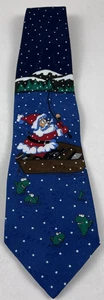 Hallmark MMG SpecialTies Krawatte Weihnachtsmann Angeln Schnee Weihnachten Krawatte - Bild 1 von 5