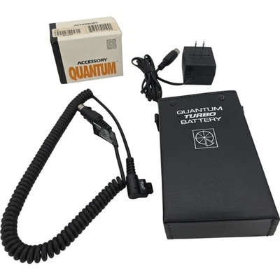 Bateria Quantum Turbo com cabo de carga e cabo de extensão para Canon não testada - Imagem 1 de 4