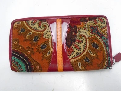 Cartera de cuero y tela Isabella Fiore cachemira  Foto 1 de 4