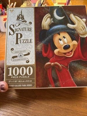 Disney Parks Signature Puzzle Sorcerers Apprentice Mickey Mouse, 1000 Pieces - Image 1 of 3