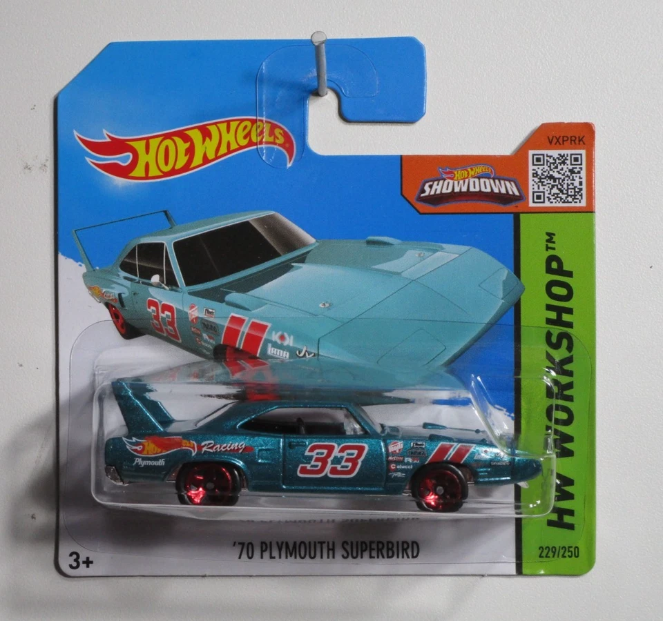 2015 HOT WHEELS SHOWDOWN RARE SHORT CARD HW WORKSHOP '70 PLYMOUTH SUPERBIRD - Image 1 of 1