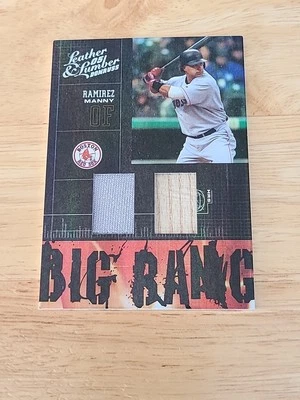 2005 Donruss Leather & Lumber Big Bang Bats & Jersey /100 Manny Ramirez #BB-19 $ - Image 1 of 2