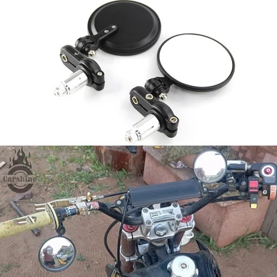 For Suzuki DRZ400 DRZ 400SM Round 7/8" Bar End Motorcycle Mirrors Fit Foto 1 de 4
