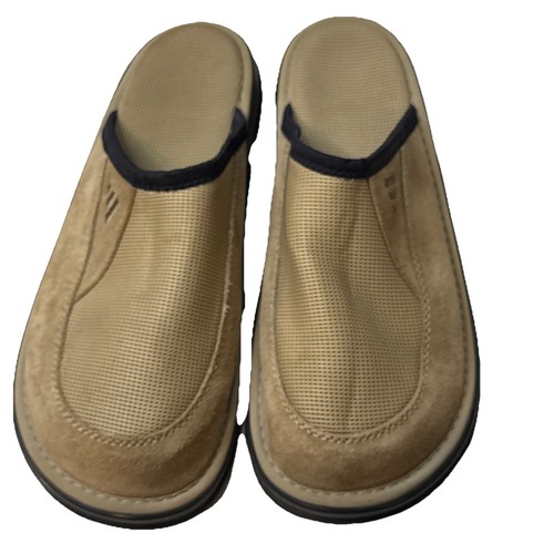 Sandali Adidas uomo 12 slip on slide scamosciati zoccoli a rete marrone