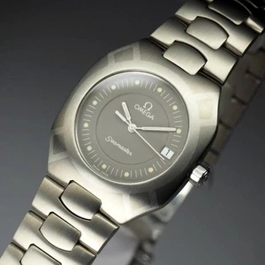 Omega Seamaster Polaris Men's Quartz Watch Titanium Palladium 32mm - Picture 1 of 8