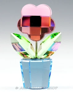 Swarovski Crystal Figurine HAPPY MOMENT #627097 HAPPY FLOWER POT PINK Mint - Picture 1 of 5