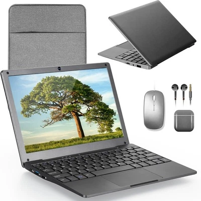 Portable 10'' Laptop Win 11 8GB 128GB SSD Celeron Mini Notebook WiFi - Bild 1 von 4