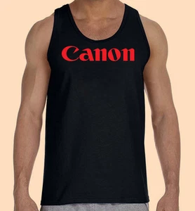 Black Tank Top, Classic Camera, Professional Photographer, Canon, 100% Cotton - Imagen 1 de 1