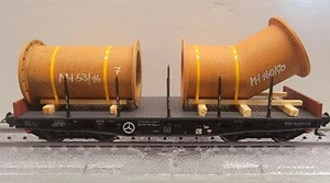 PIKO HO Stake Car PKP with Flanged Pipes 2 Piece Set 141mm / 5.5" - Picture 1 of 4