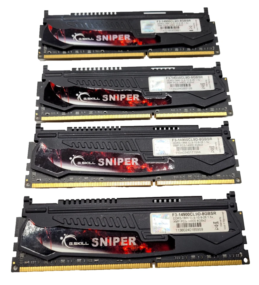 G.SKILL F3-14900CL9D-8GBSR | G.SKILL SNIPER | 16 GB (4x4GB) DDR3 RAM | 14900 MHz - Bild 1 von 1