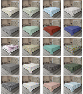 Ambesonne Surreal Pattern Flat Sheet Top Sheet Decorative Bedding 6 Sizes