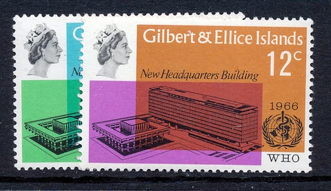 GILBERT & ELLICE ISLANDS 1966 W.H.O. SG127/128  MNH Cover
