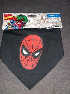 Fetch Marvel Spiderman Dog Bandana Rip Tape Fasten S or L Pink or Black BNWT - Picture 1 of 3