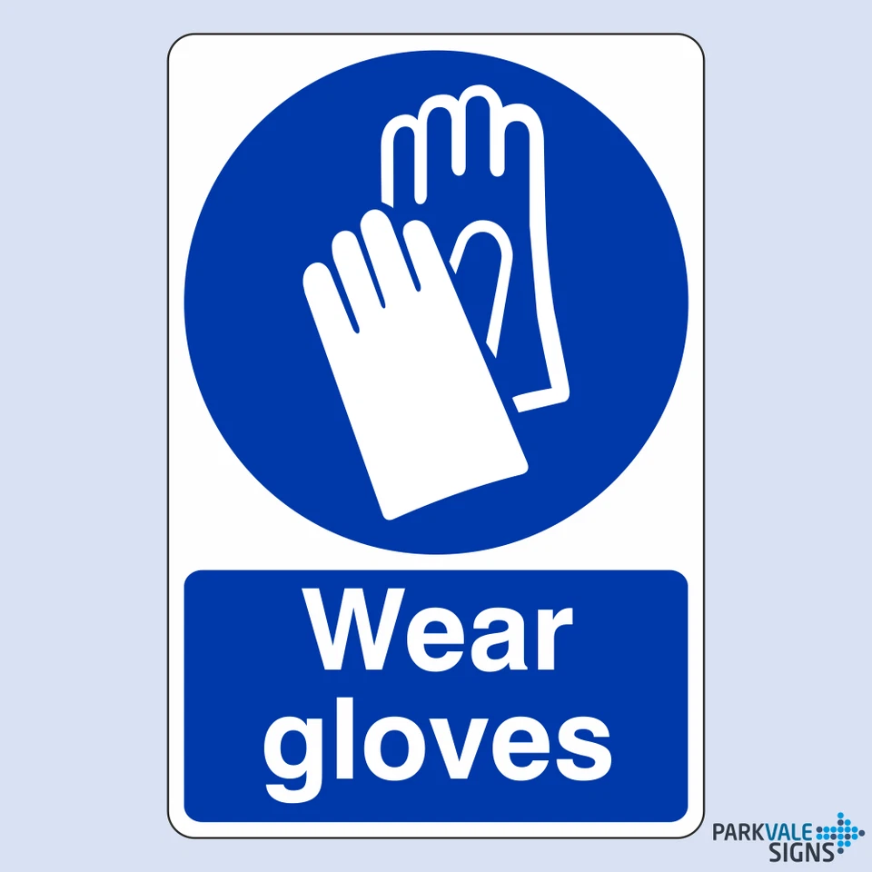 LASTING IMPRESSIONS (SIGNS) LIMITED Tragehandschuhe Sicherheitsschild