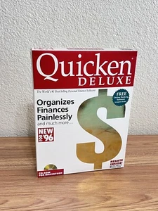 Intuit QUICKEN DELUXE 1996 Retail Box CD ROM For Macintosh In Box - Picture 1 of 8