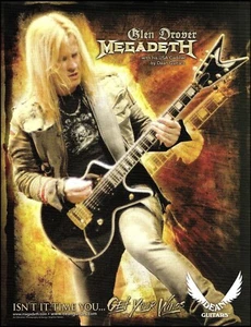 Guitarra eléctrica Megadeth Glen Dover 2015 Dean EE. UU. Cadillac impresión publicitaria - Imagen 1 de 3