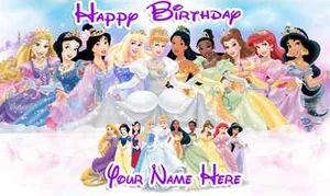 Birthday banner Personalized 6ft x 3 ft Disney Princesses - Picture 1 of 1