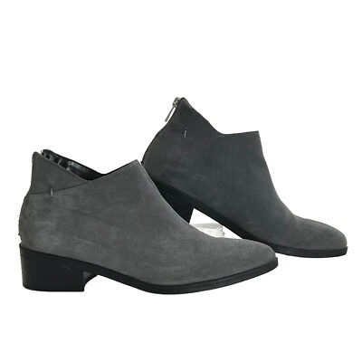 Botines Bella-Vita para mujer 7,5 gris gamuza cuero punta puntiaguda boho occidental Foto 1 de 4