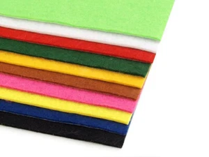 Selbstklebend Bastelfilz 20X30 Cm 1Mm 10 Stück Filz Dekorativer Filzplatten Deko - Bild 1 von 2