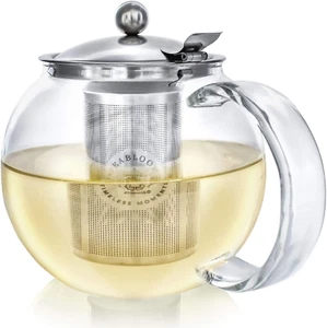 All-In-One Glass Teapot and Tea Kettle – Heatproof Borosilicate Glass Tea Maker - Picture 1 of 12