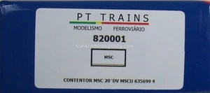 PT TRAINS #820001 HO 20 ' CONTAINER MSC 20' #MSCU 635699 4 - Picture 1 of 9
