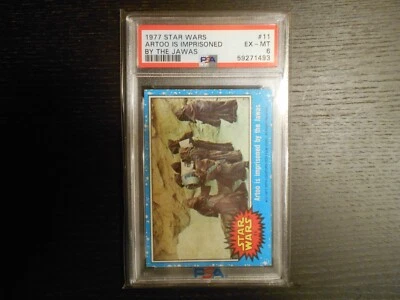 1977 STAR WARS S1 (Blue) #11 Artoo Is Imprisoned By The Jaws PSA 6 (EX-MINT) 💎 - Image 1 of 3