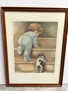 Vintage Nighty Nite Lithograph By Bessie Pease Gutman  28x22 - Picture 1 of 1