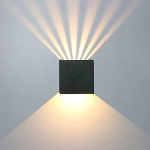 6W LED Outdoor/Indoor Wall Sconce Up/Down Lamp Waterproof Light Fixture Garage - Picture 1 of 18